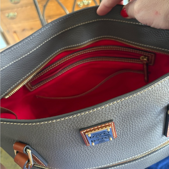 Dooney & Bourke Pebble Grain Large Shopper Tote and Ginger Crossbody in Elephant - Picture 13 of 16